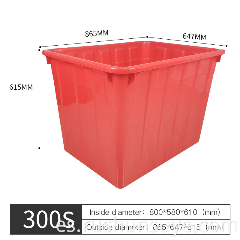 Red Plastic Box Without Lids